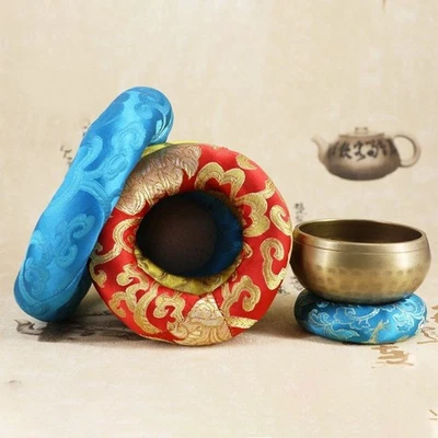 Eulogy Bowl Buddhist Equipment Nepalese Hand-embroidered Musical Instruments - Image 1 of 4