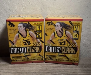 Lote de 2 cajas selladas Panini Caitlin Clark Baloncesto Blaster Box Dot Parallels 2024 - Imagen 1 de 4