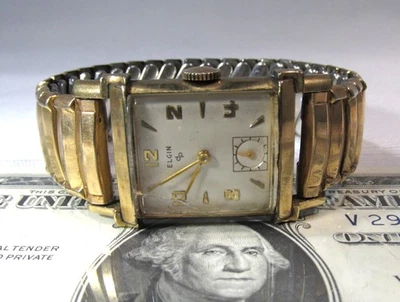 Reloj Pulsera Vintage Elgin Hombre 17 Joya Rubí FUNCIONA ETC10867 Foto 1 de 4