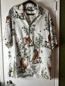 BOX OFFICE ISLAND Herren Large JAPANISCHES MOTIV TIGER KURZARM HAWAIIHEMD - Bild 1 von 9