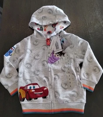 Disney Pixar Kids Zip Up Hoodie Jacket Size 5 - Image 1 of 4