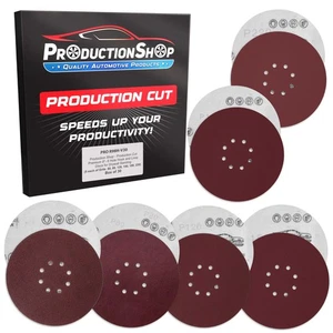 9" Red 8-Hole Sanding Discs, 30 Disc Variety Pack Hook & Loop Backing Sandpaper - Picture 1 of 5