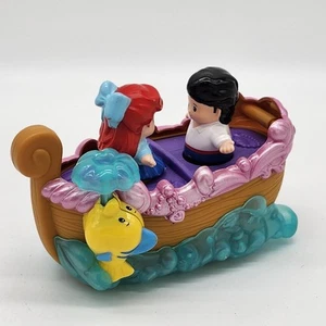 Ariels Boat Ride Fisher Price Little People Disney Little Mermaid Eric Flounder - Picture 1 of 6