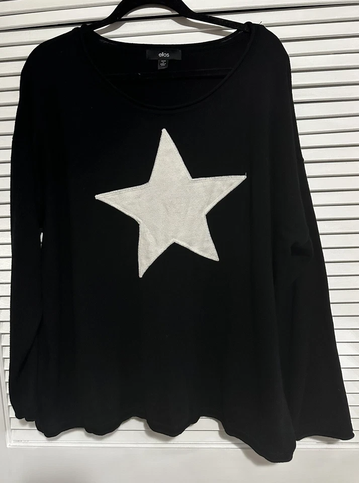 Suéter Pullover Para Mujer Talla Grande Apliques Estrella 1X Talla 22/24 Foto 1 de 4