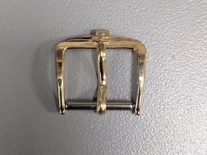 Original Lucien Piccard LP Logo gelb Ton Stahl Zunge Schnalle 13 mm - Bild 1 von 3