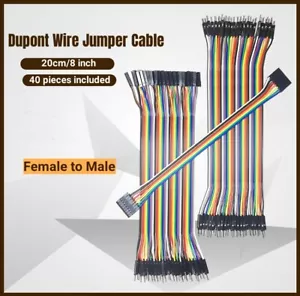 Cable de cable de puente F-M Dupont hembra a macho cable de placa de pan Arduino - Imagen 1 de 3