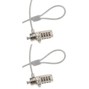  Set of 2 Drahtseil -Notebook -Schloss Laptop -Versorgung Computersperre - Afbeelding 1 van 12
