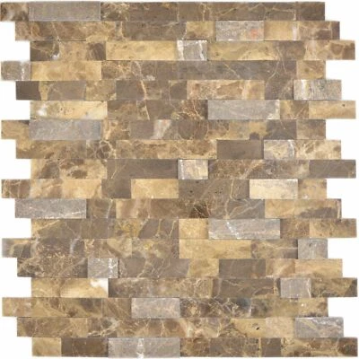 Mosaik Naturstein braun mix selbstklebend Wand Bad Küche WB200-M52 | 1 Matte - Bild 1 von 4