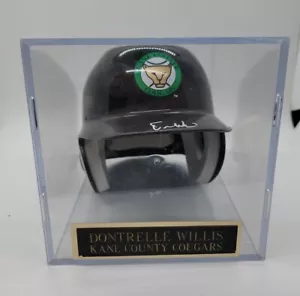 Dontrelle Willis Signed KANE COUNTY COUGARS Mini Helmet JUST THE PROOF COA CASE - Picture 1 of 3