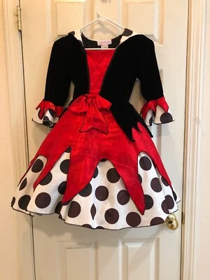 Vestido Disfraz Princesa Paraíso Negro/Rojo/Blanco Niñas Grande/10 Foto 1 de 4