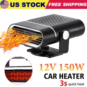 12V 150W Portable Electric Car Heater Heating Fan Defogger Defroster Demister - Picture 1 of 12