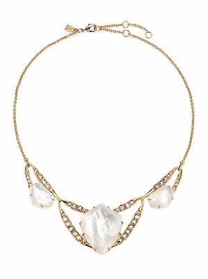 Collar babero Alexis Bittar nácar cristal tono dorado $350 Foto 1 de 4