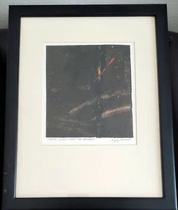Pintura Original Siete Tiempos Maldición La Oscuridad Firmado Enmarcado Bellas Artes 13x17 - Imagen 1 de 4