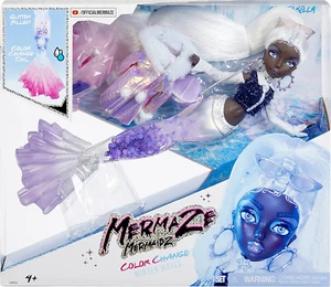 Poupée mode sirène Mermaze Mermaidz vagues d'hiver Crystabella avec changement de couleur - Photo 1/5
