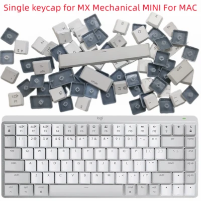 Replacement keycaps for Logitech MX Mechanical Mini Pearl White MAC version - Image 1 of 4
