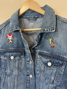 Rare Brand New Super Mario Brothers Gap Kids Denim Jacket - Picture 1 of 3