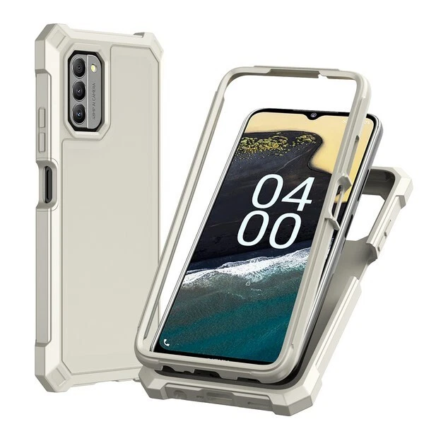 Nokia G400 5G / Nokia Style+  Hard Rubber Edge Protection Hybrid Armor Case Gray - Image 1 of 1