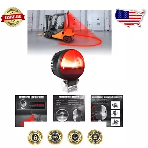 LED Forklift Warning Light with Red Arc - 30W IP68 for Safety Visibility - Picture 1 of 9