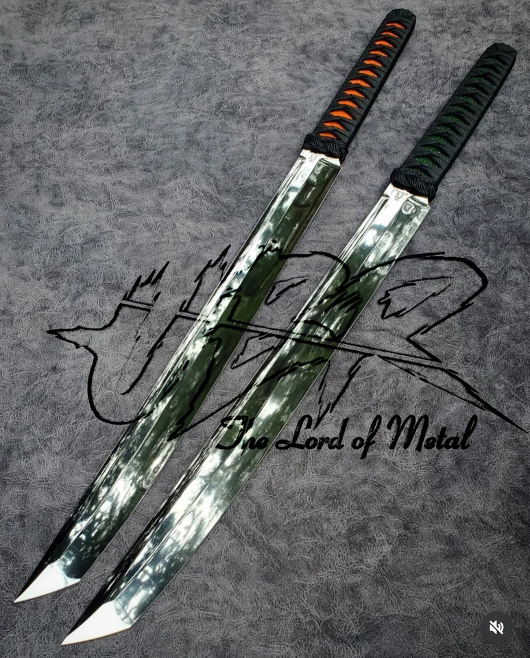 UBR PERSONALIZADO HECHO A MANO D2 HERRAMIENTA ACERO ESPEJO PULIDO SAMURAI WAKIZASHI ESPADA  Foto 1 de 1