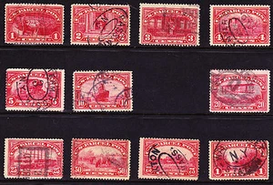 U.S. PARCEL POST STAMPS: short set of 11 1913 issues-SCOTT#Q1-Q6, Q8-Q12 (USED) - Picture 1 of 3