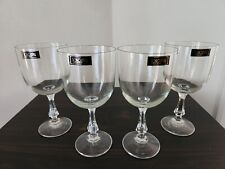 4 New Vintage 12 oz. PARK AVE. Clear Glass Goblets - The TOSCANY COLLECTION 5205