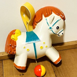 Fisher Price Pony Music Box #190 Pull-A-Tune VTG 1968 Musical Lullaby WORKING - Picture 1 of 7