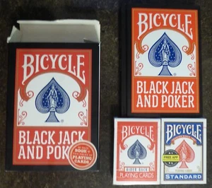 BICYCLE BLACK JACK AND POKER Hardcover Book & 2 Decks SET 2007 - Picture 1 of 4