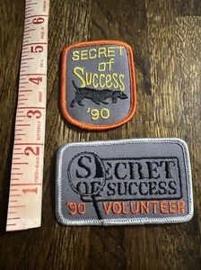 VINTAGE GIRL SCOUT COOKIE PATCHES 1990 SECRET OF SUCCESS FREIWILLIGER - Bild 1 von 2