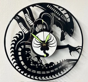 Alien Laser Cut Vinyl Record Clock - Picture 1 of 1