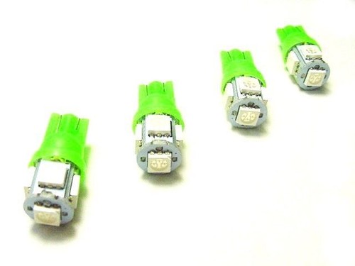 15 Bright White 5-LED 12V Side Marker & License Plate Light Bulbs - T10 Size For GM