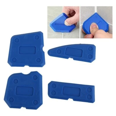 4-Piece Caulking Tool Set Kit Silicone Rubber Flexible Smooth Edge Corner  - Image 1 of 4