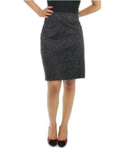 Style & Co Womens Pencil Skirt Black Print Ponte Comfort Waist Pull-on Plus 0X - Picture 1 of 2