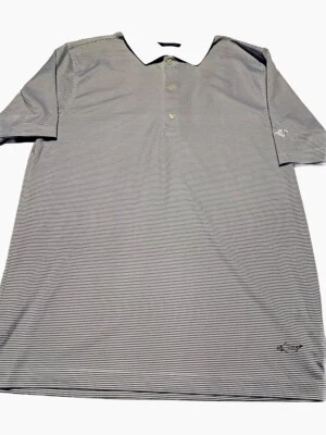 Camisa Polo Greg Norman Play Dry Rayas Blancas Talla M Foto 1 de 4