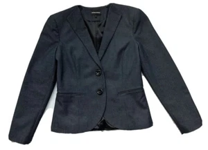 Blazer donna indaco denim blu Emporio Armani taglia 46 IT/10 US - 2 bottoni - Foto 1 di 14