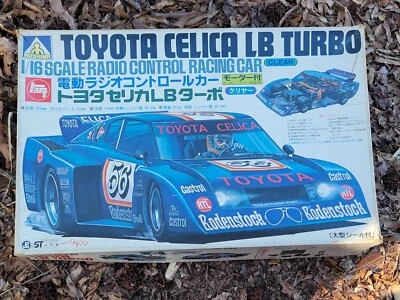 VINTAGE RC AOSHIMA TOYOTA CELICA LB TURBO 1/16 SCALE RADIO CONTROL CAR WITH BOX - Image 1 of 4