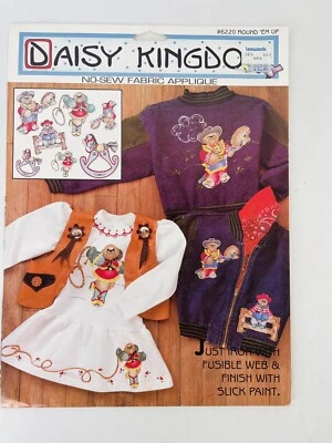 Aplique de tecido Daisy Kingdom sem costura redondo 'Em Up urso cowboy/menina 6220 - Imagem 1 de 4