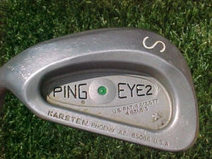 Left Hand LH Ping EYE 2 + Plus Golf Club SW Sand Wedge Iron Green Dot w New Grip - Picture 1 of 7