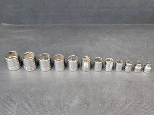 Snap on 12pc SAE 6pt 3/8"D Shallow Socket Set 1/4" - 1" - Picture 1 of 18