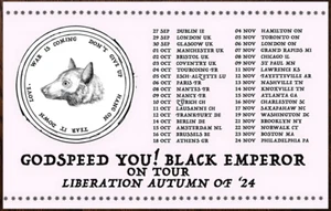 GODSPEED YOU! BLACK EMPEROR Fall Tour 2024 Ltd Ed RARE Poster! Post Rock Indie - Picture 1 of 1