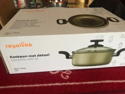 RoyalVkb Pentola per induzione con coperchio in vetro 20cm 2.4 lt - Immagine 1 di 4