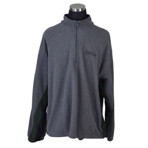 Maglione uomo pile CHAPS Ralph Lauren XXL grigio verde blu navy orlo mezza zip logo - Foto 1 di 5