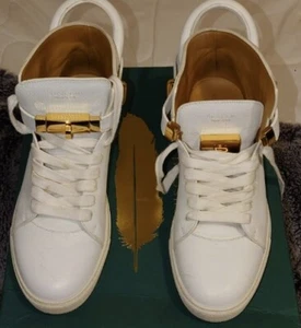 Buscemi Leather high-top sneakers, White,  Size:10 - Picture 1 of 12