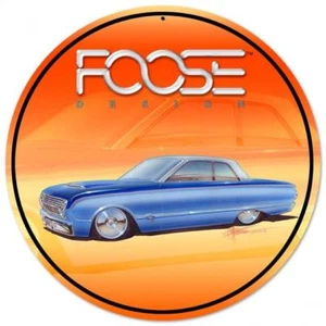 Letrero de metal para automóvil Hot Rod 1963 azul diseño clásico de dos tonos diseño clásico vintage automático CFOS066 - Imagen 1 de 1