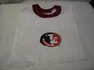 Florida State Seminolen Handarbeit Handarbeit/Geschirrtuch Kinder/Baby Lätzchen NEU - Bild 1 von 3