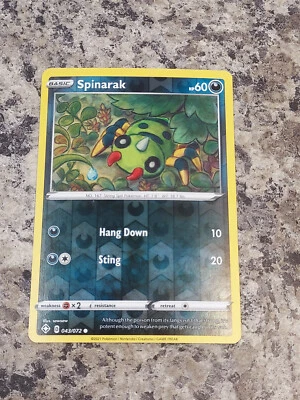 Spinarak 043/072 Shining Fates Pokemon Reverse Holo Foil Rare Nice! - Image 1 of 2