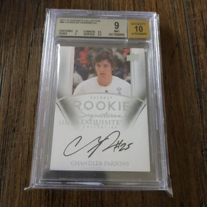 2011-12 UD EXQUISITE COLLECTION ROOKIE AUTO #84 CHANDLER PARSONS #/199 BGS 9/10 - Foto 1 di 4