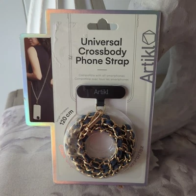 Correa de teléfono bandolera universal de Articlel Click Clip n Go azul nueva envío gratuito Foto 1 de 3
