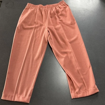 Pantalones Alfred Dunner Mujer Pantalones Talla 18 Naranja Melocotón Otoño Pierna Ancha Informales Foto 1 de 4