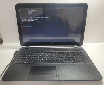 HP MODEL 15-f010wm w/Celeron N2830,4GB RAM, 240GB SSD, Touch screen Laptop #0284 - Image 1 of 4