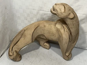 Austin Sculptures 1990 Alexander Danel Brutalist Panther Jaguar Statue 16,5" - Bild 1 von 8